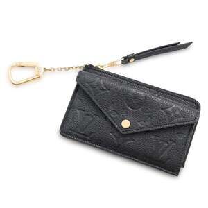 Louis Vuitton Monogram Empreinte Coin Wallet Porte Carte Recto Verso Black